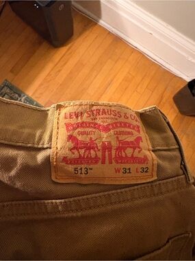 Levi's Brown/Tan 513 Straight Jeans